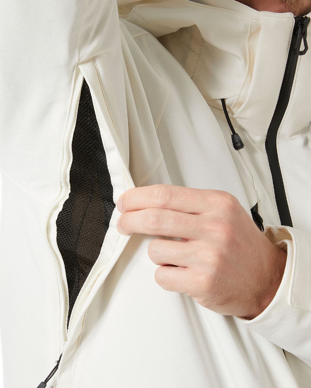 Snow Coloured Helly Hansen Mens Juniper 3.0 Jacket on white background