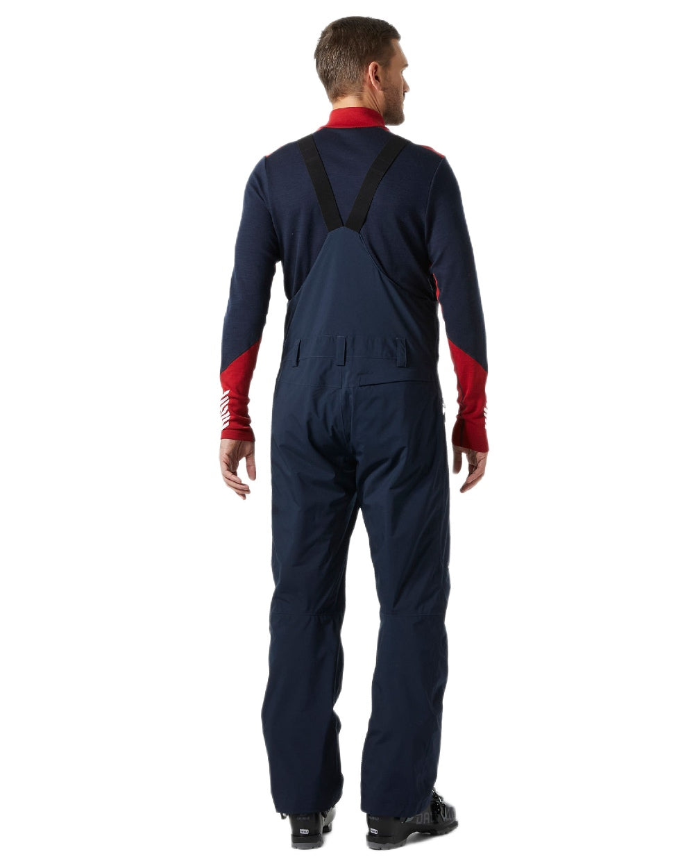 Navy Coloured Helly Hansen Mens Legendary Insulated Bib Pants on white background