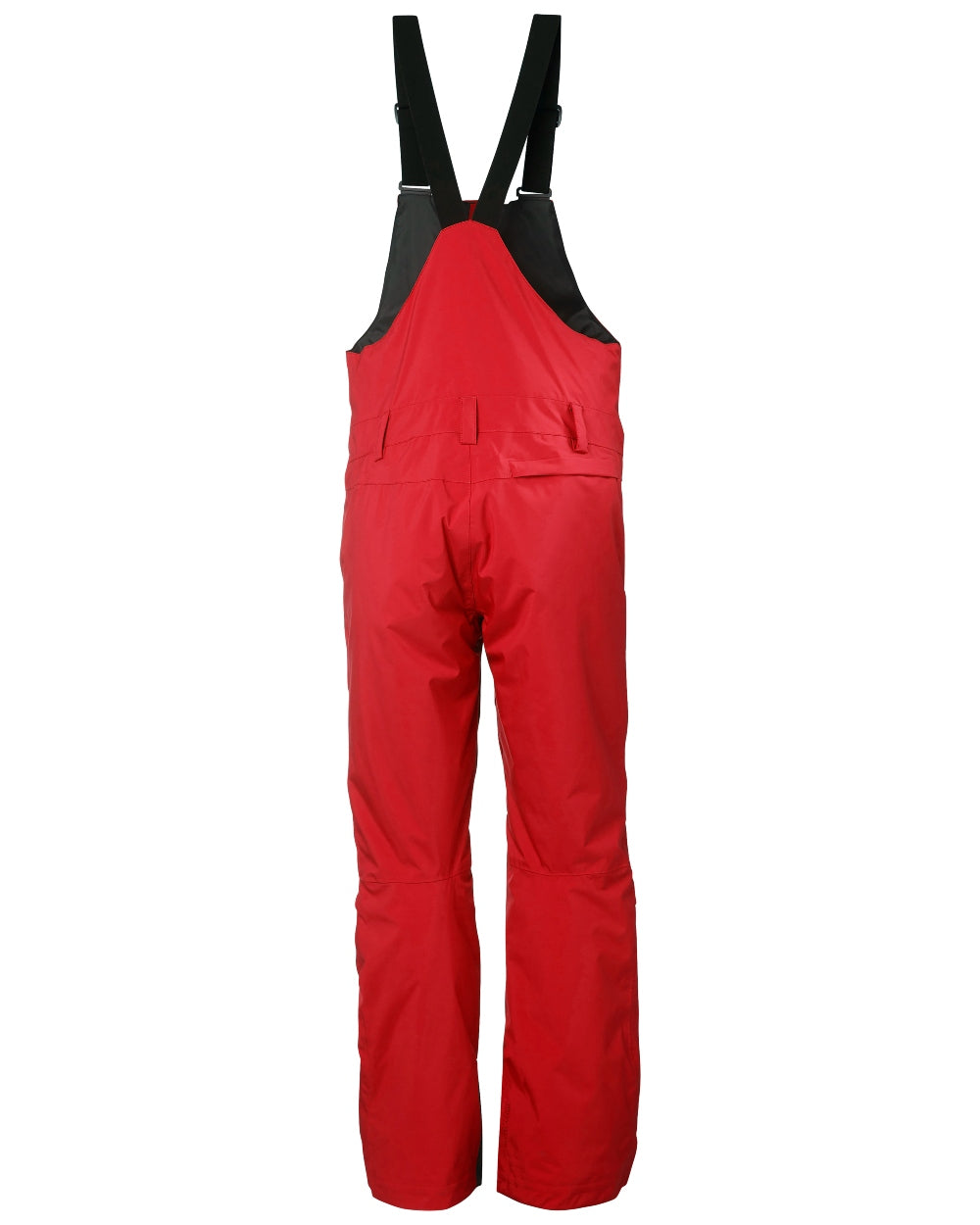 Red Coloured Helly Hansen Mens Legendary Insulated Bib Pants on white background