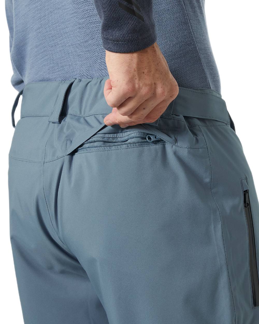 Washed Navy Coloured Helly Hansen Mens Legendary Insulated Ski Pants on white background