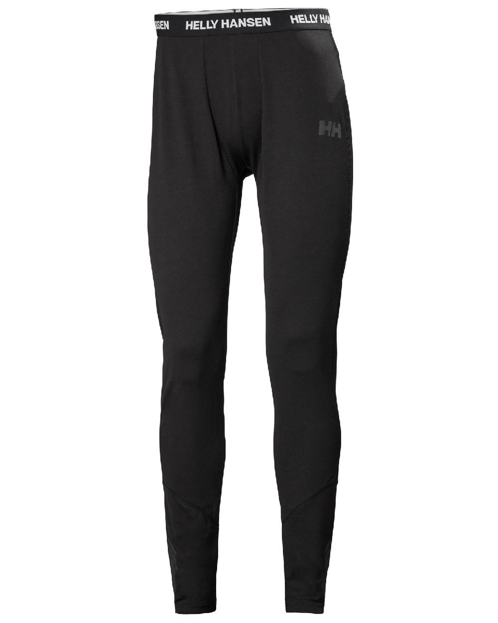 Black Coloured Helly Hansen Mens Lifa Active Base Layer Pants on white background