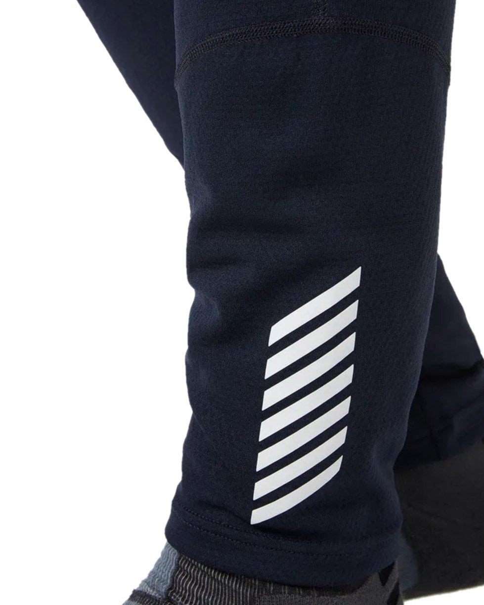 Navy Coloured Helly Hansen Mens Lifa Active Base Layer Pants on white background