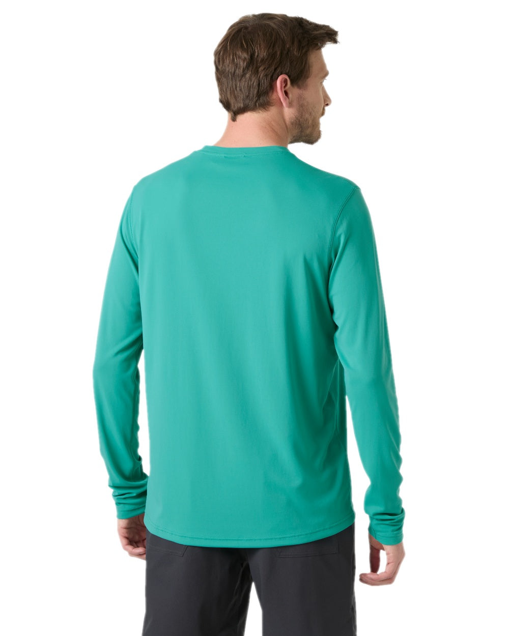Dark Mint Coloured Helly Hansen Mens Lifa Active Solen Base Layer on white background