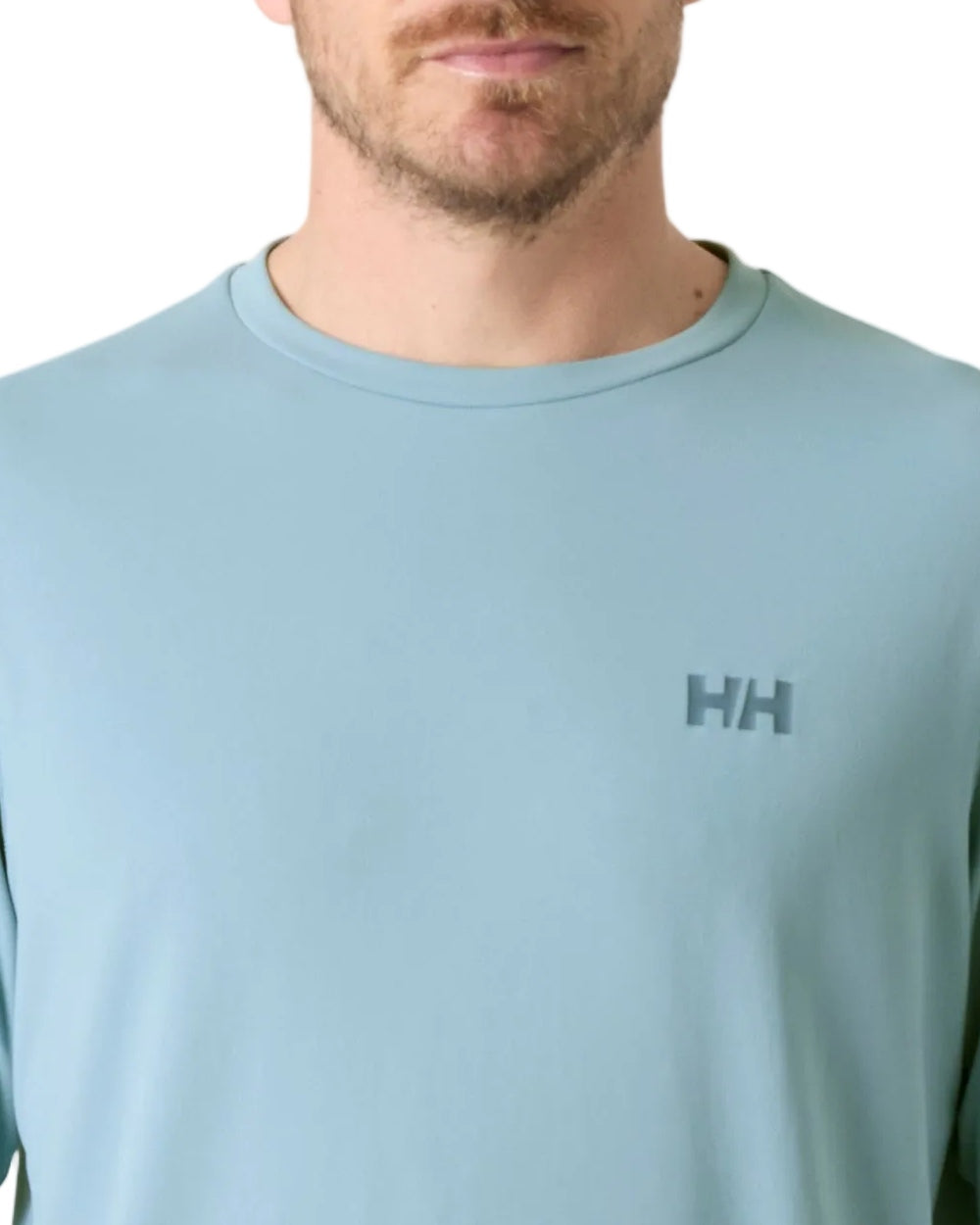 Windy Blue coloured Helly Hansen Mens Lifa Active Solen Base Layer on white background