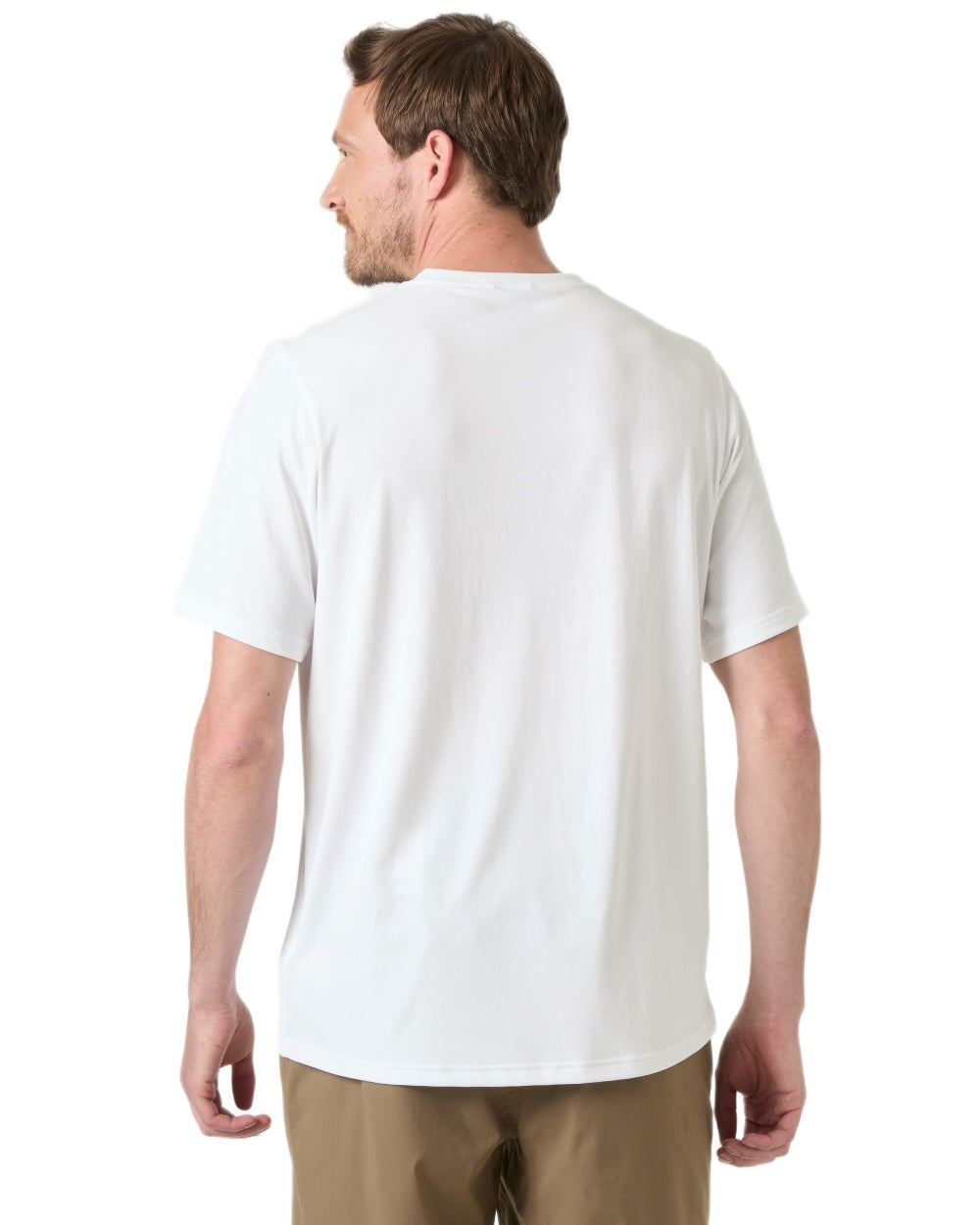 White coloured Helly Hansen Mens Lifa Active Solen T-Shirt on white background