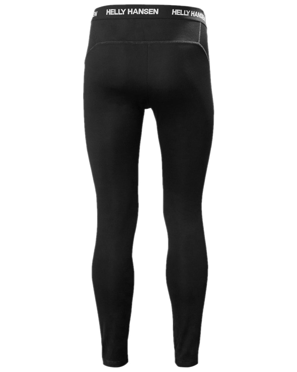 Black Coloured Helly Hansen Mens Lifa Lightweight Base Layer Pants on white background
