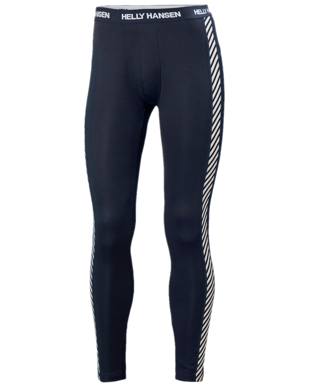 Navy Coloured Helly Hansen Mens Lifa Lightweight Base Layer Pants on white background