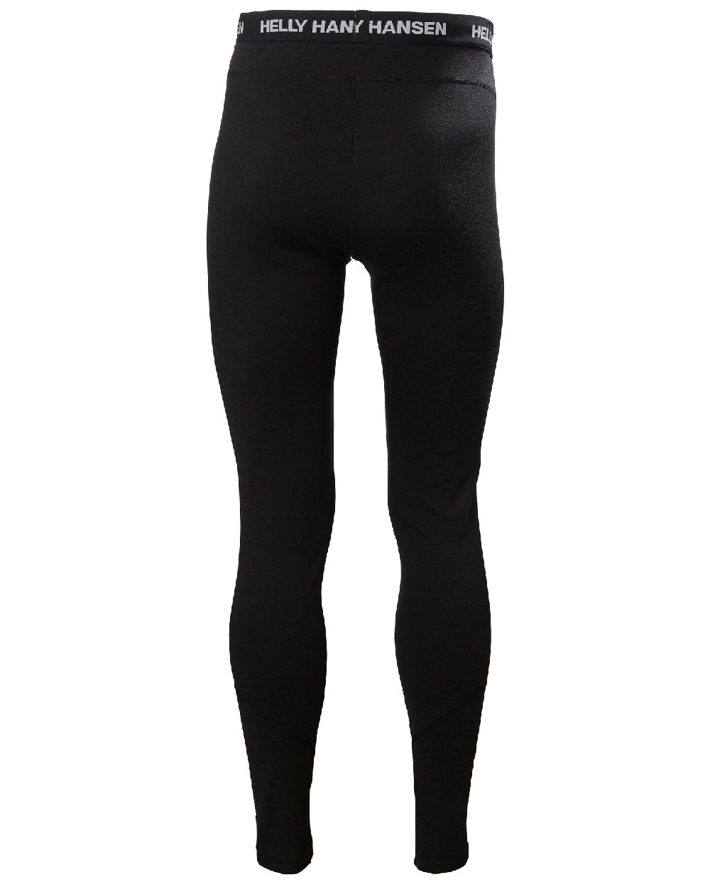 Black Coloured Helly Hansen Mens Lifa Merino Midweight 2-In-1 Base Layer Pants on white background