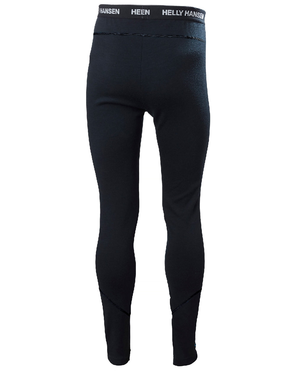Navy Coloured Helly Hansen Mens Lifa Merino Midweight 2-In-1 Base Layer Pants on white background