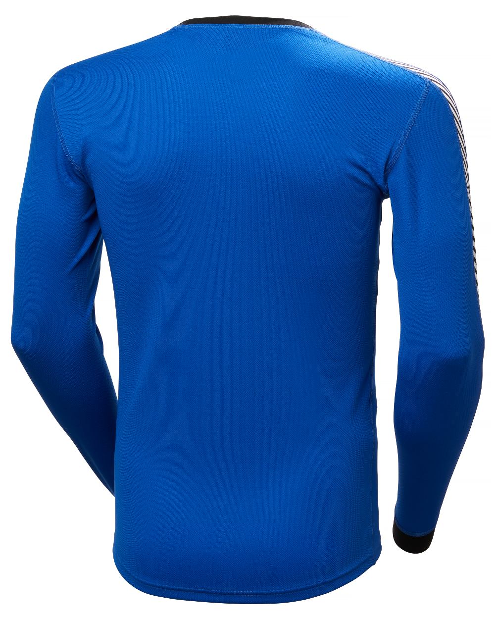 Cobalt 2 Coloured Helly Hansen Mens Lifa Stripe Long Sleeve Crew Base Layer on white background