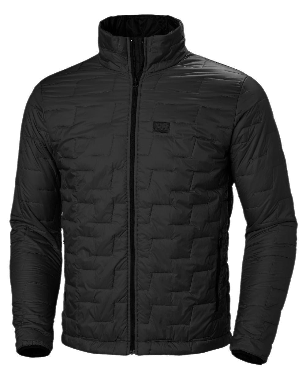 Black Matte Coloured Helly Hansen Mens Lifaloft Insulator Jacket on white background