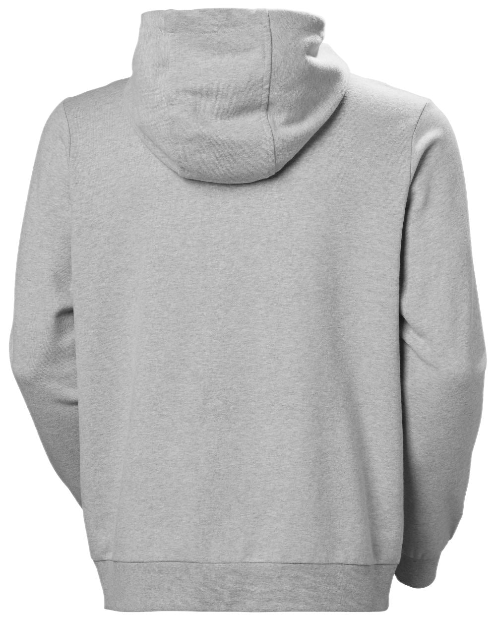 Grey Melange coloured Helly Hansen Mens Logo Hoodie on white background