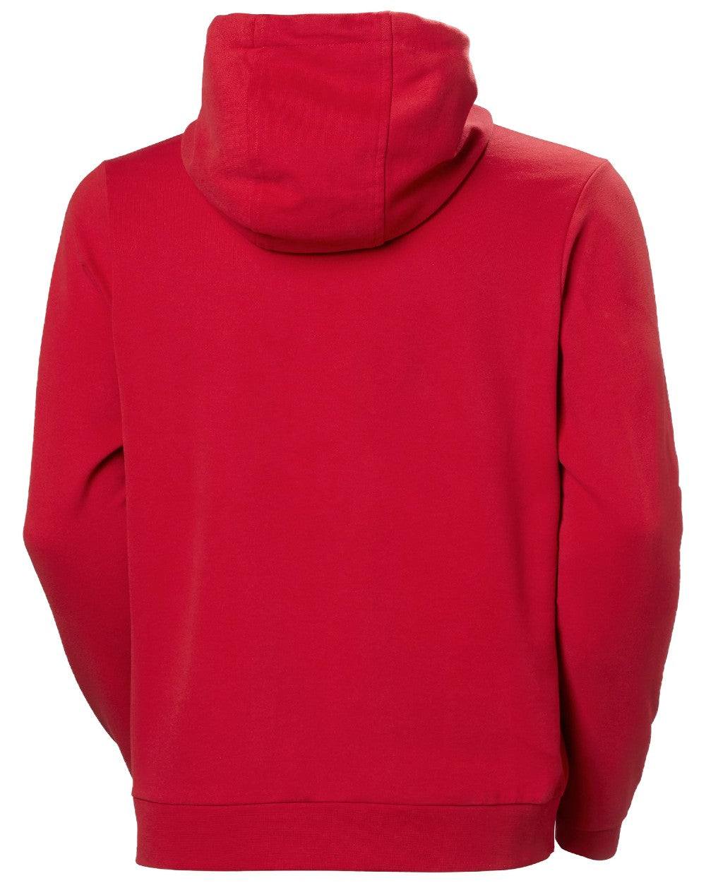 Red coloured Helly Hansen Mens Logo Hoodie on white background