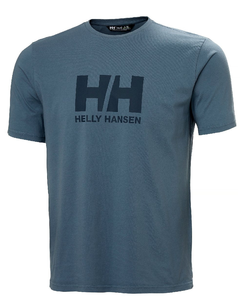 Washed Navy coloured Helly Hansen Mens Logo T-Shirt 3.0 on white background