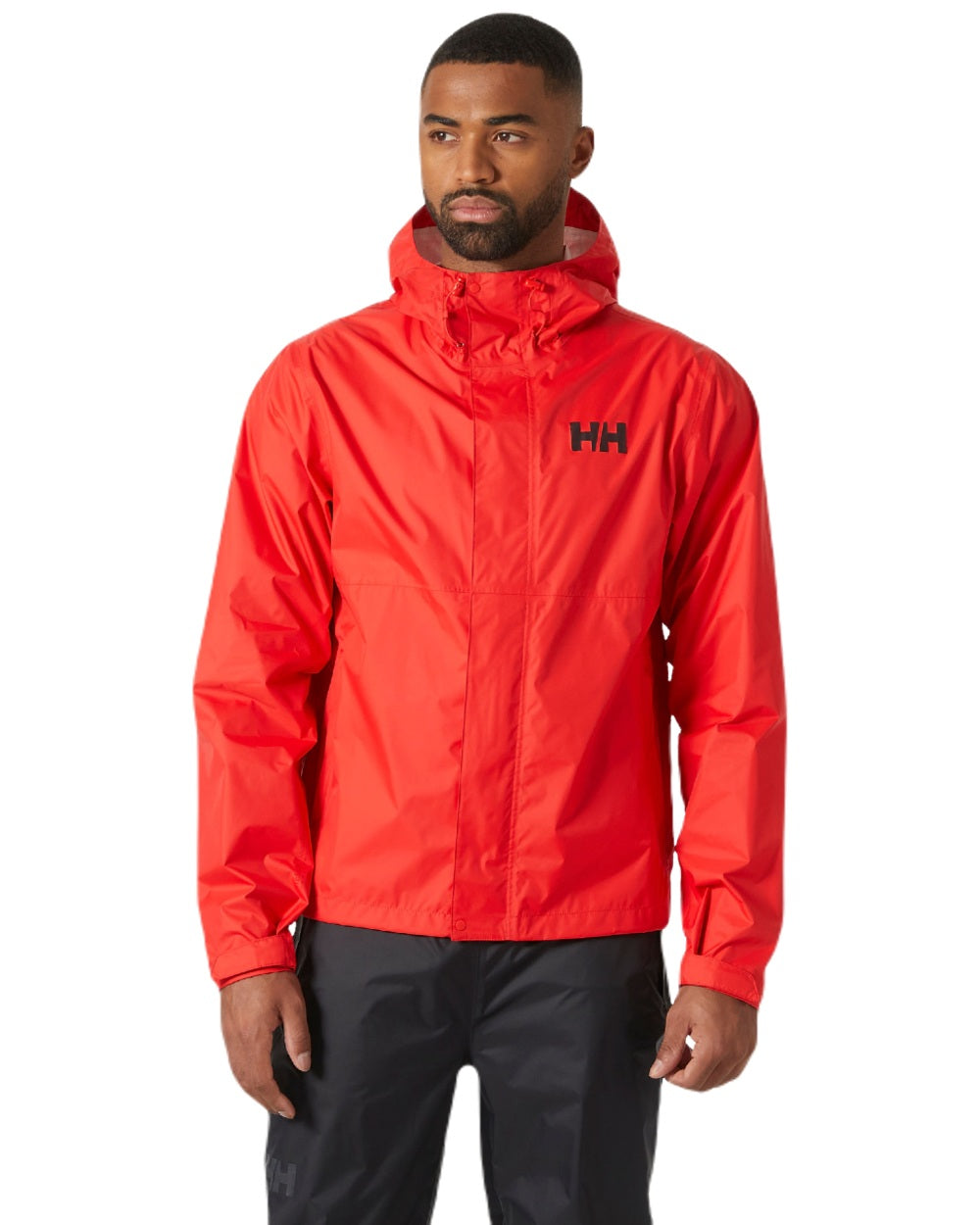 Alert Red coloured Helly Hansen Mens Loke Jacket 2.0 on white background