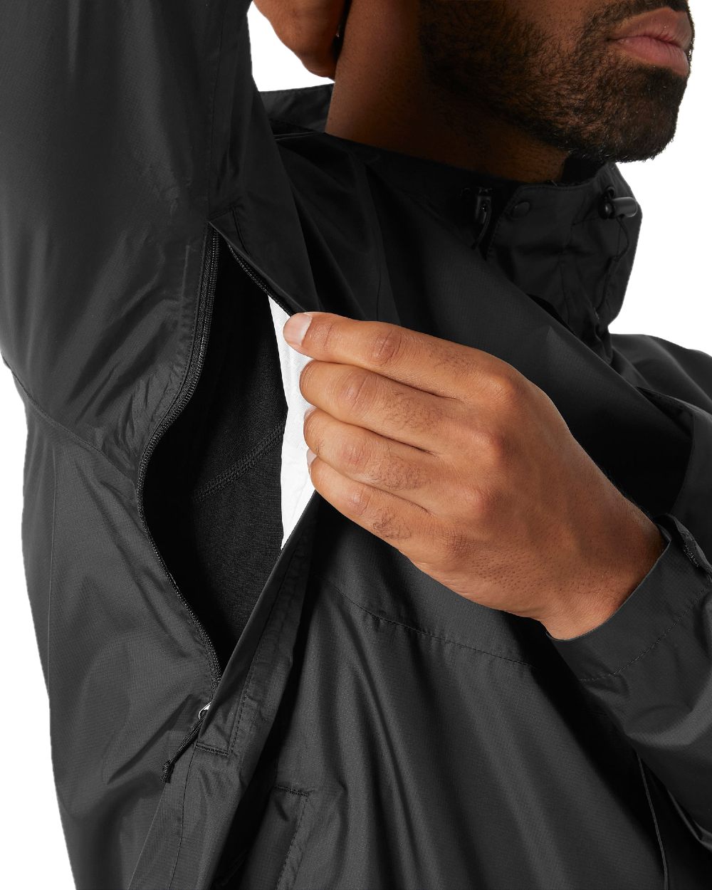 Black coloured Helly Hansen Mens Loke Jacket 2.0 on white background
