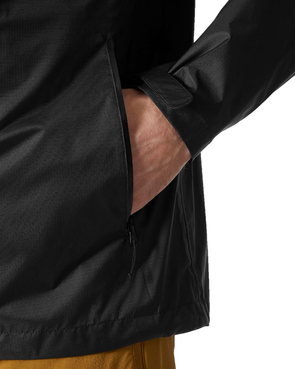 Black coloured Helly Hansen Mens Loke Terra Jacket on white background