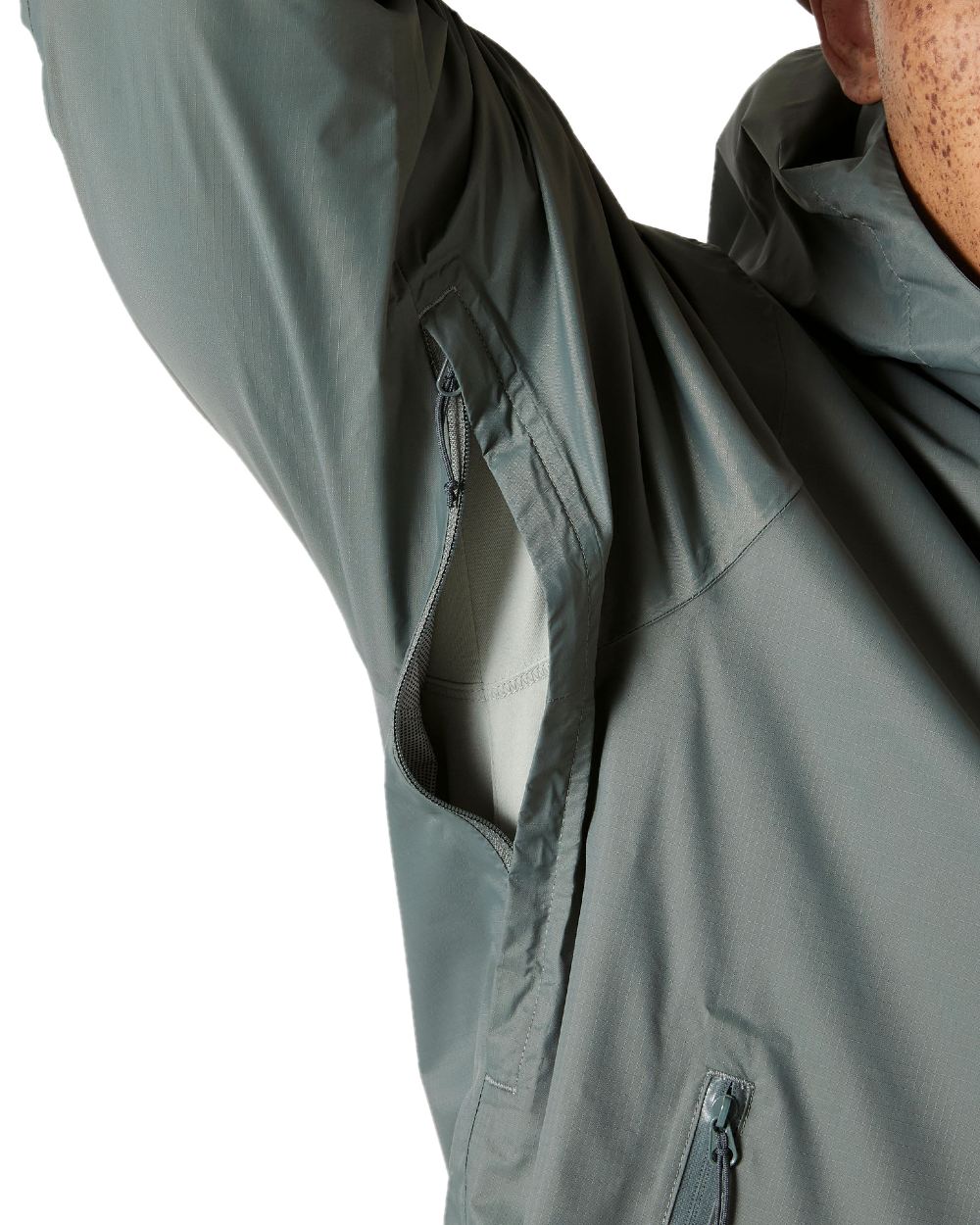 Grey Cactus coloured Helly Hansen Mens Loke Terra Jacket on white background