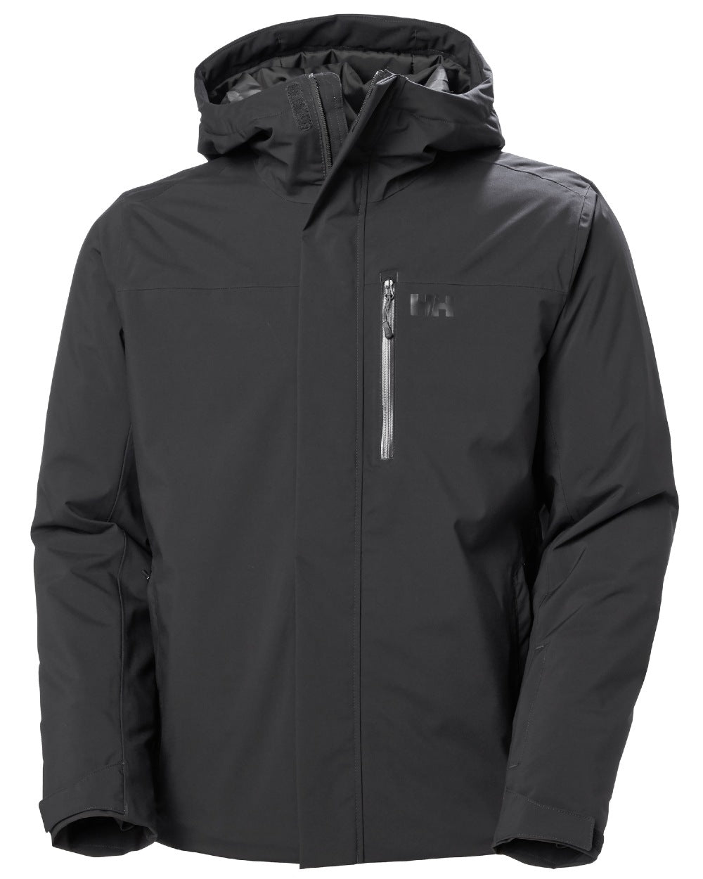 Black Coloured Helly Hansen Mens Panorama Jacket on white background
