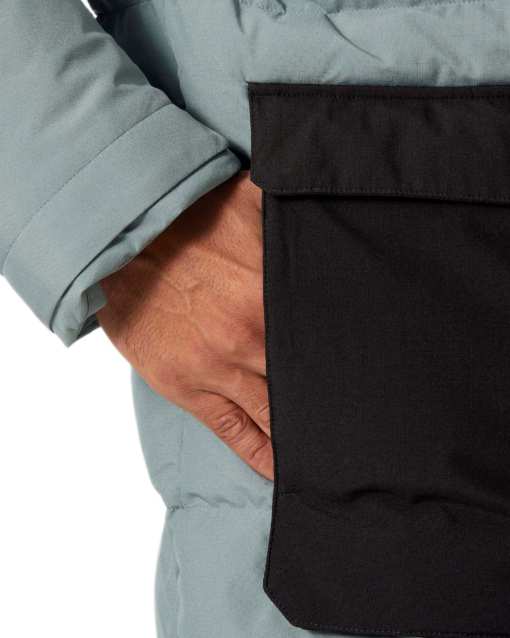 Grey Cactus Coloured Helly Hansen Mens Patrol Puffy Jacket on white background