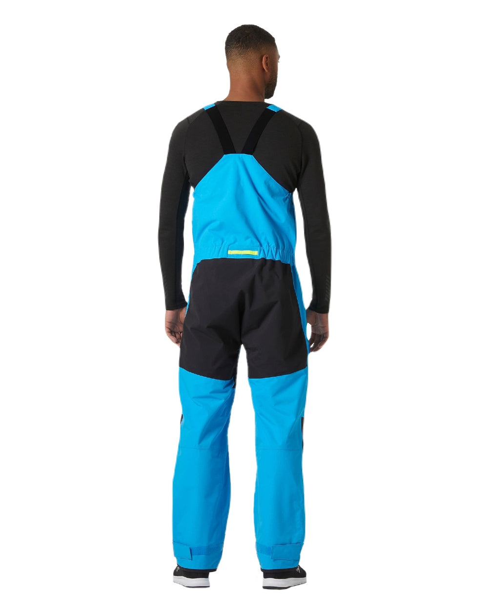 Cyan coloured Helly Hansen Mens Pier 4.0 Bib on white background