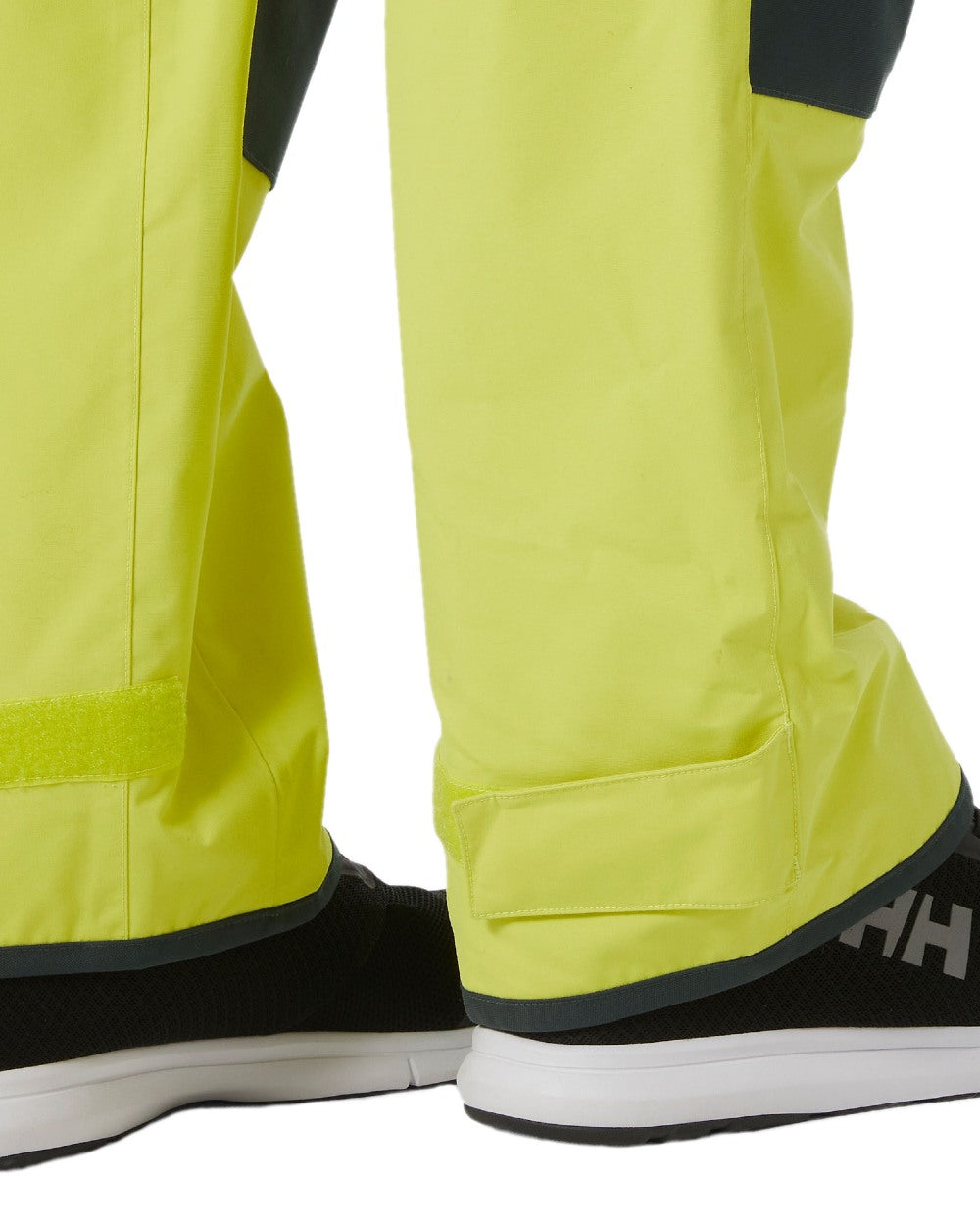 Cyber Lime coloured Helly Hansen Mens Pier 4.0 Bib on white background