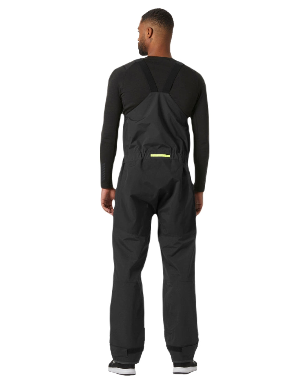 Ebony coloured Helly Hansen Mens Pier 4.0 Bib on white background