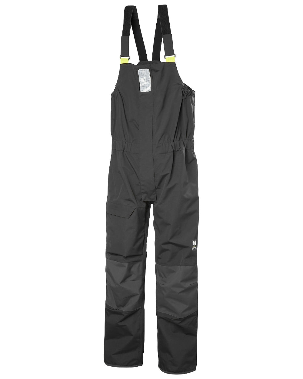 Ebony coloured Helly Hansen Mens Pier 4.0 Bib on white background