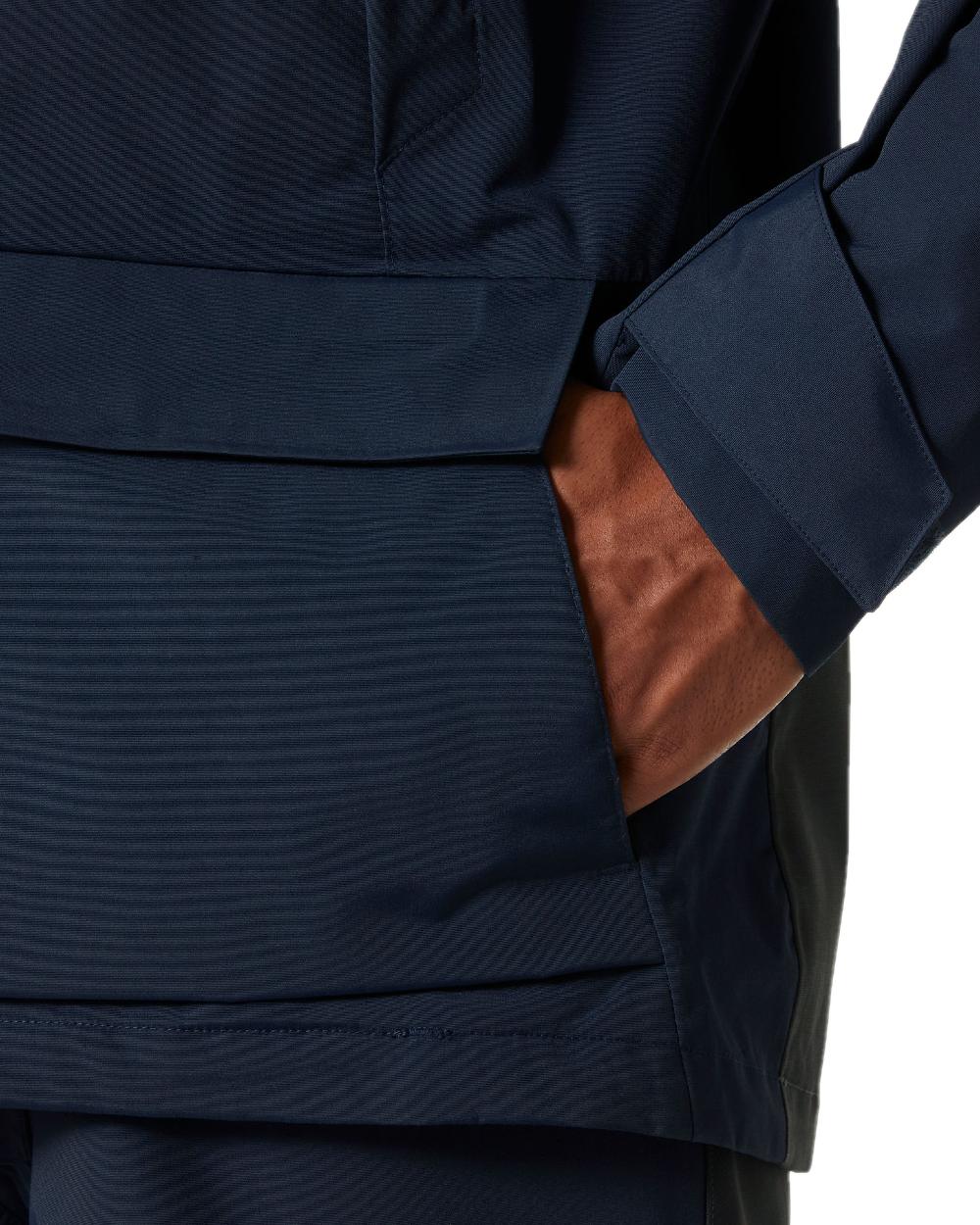 Navy coloured Helly Hansen Mens Pier 4.0 Jacket on white background