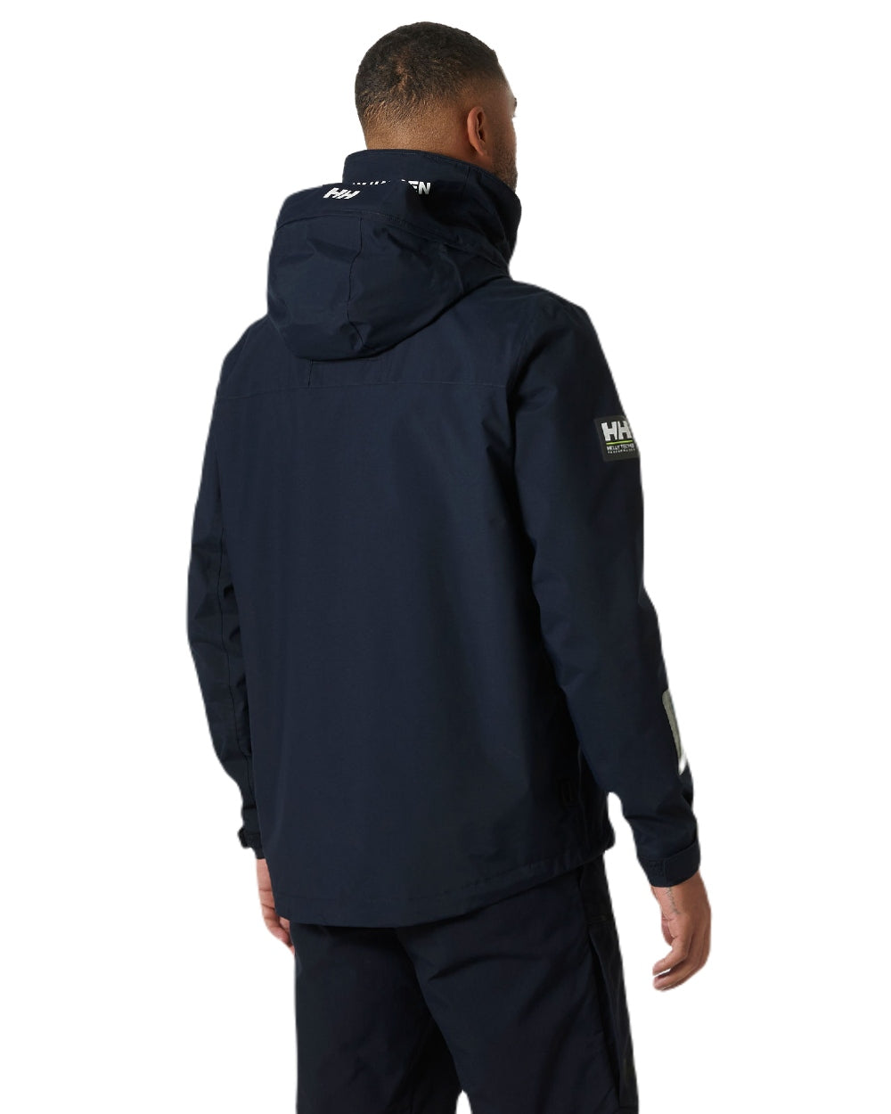 Navy coloured Helly Hansen Mens Quayside Jacket on white background