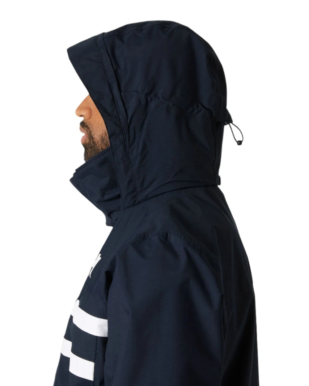 Navy coloured Helly Hansen Mens Quayside Jacket on white background