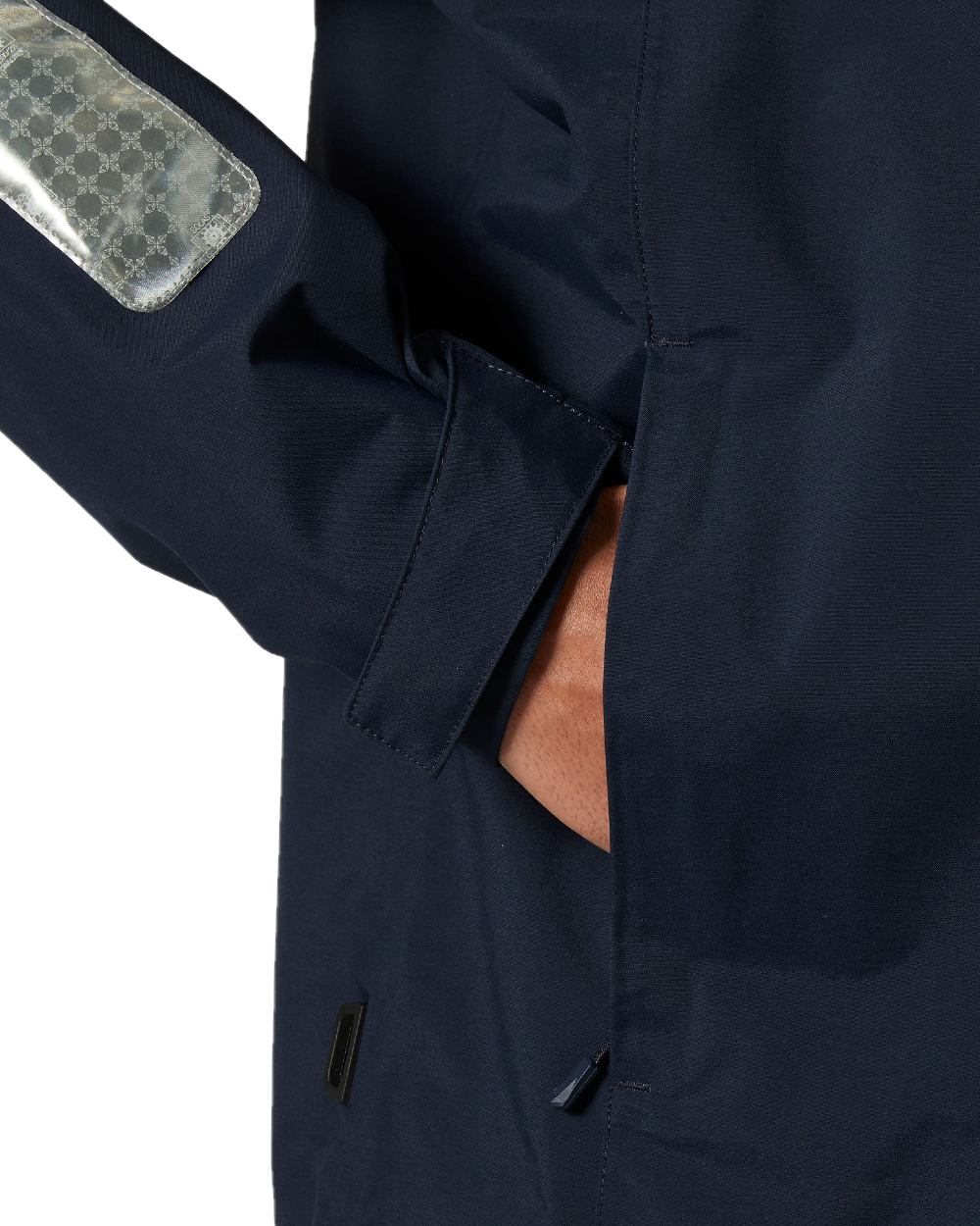 Navy coloured Helly Hansen Mens Quayside Jacket on white background