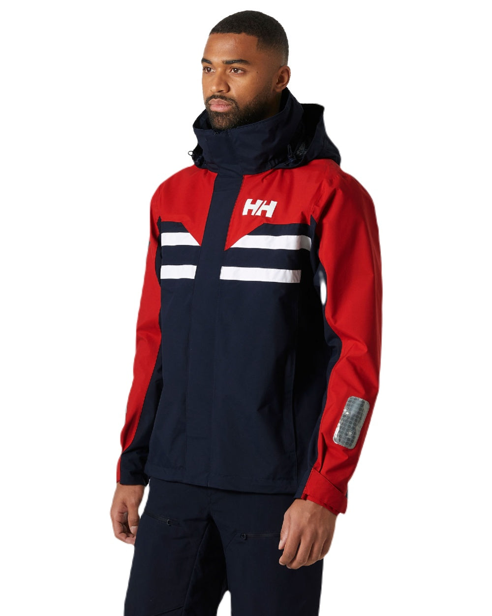Red coloured Helly Hansen Mens Quayside Jacket on white background