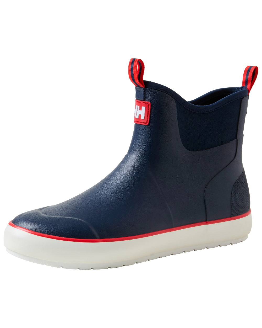 Evening Blue coloured Helly Hansen Mens Seaspray Rain Boots on white background