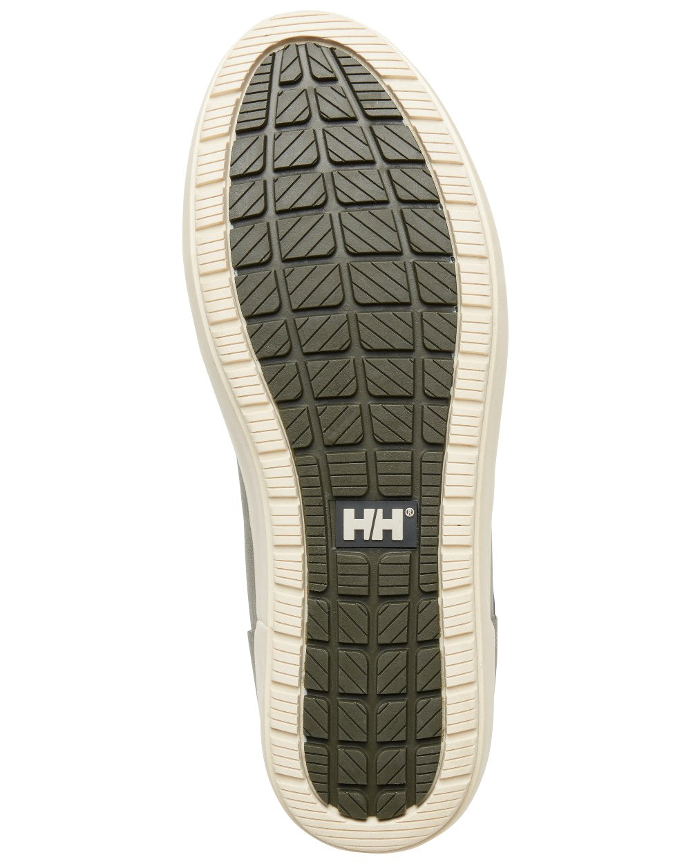 Utility Green coloured Helly Hansen Mens Seaspray Rain Boots on white background