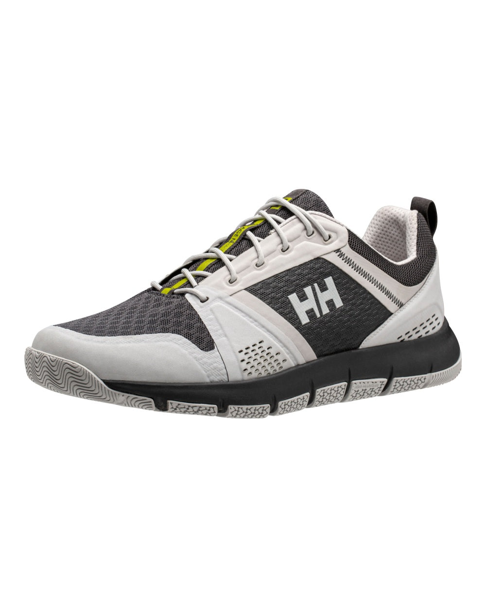 Phantom Ebony Grey Fog Coloured Helly Hansen Mens Skagen F-1 Offshore Shoes on white background