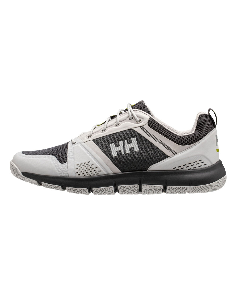 Phantom Ebony Grey Fog Coloured Helly Hansen Mens Skagen F-1 Offshore Shoes on white background