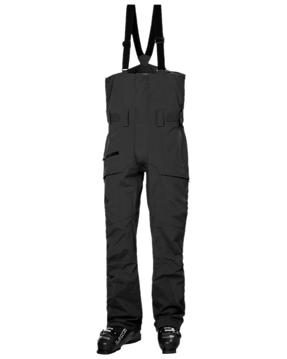 Black Coloured Helly Hansen Mens Sogn Bib Shell Pant on white background