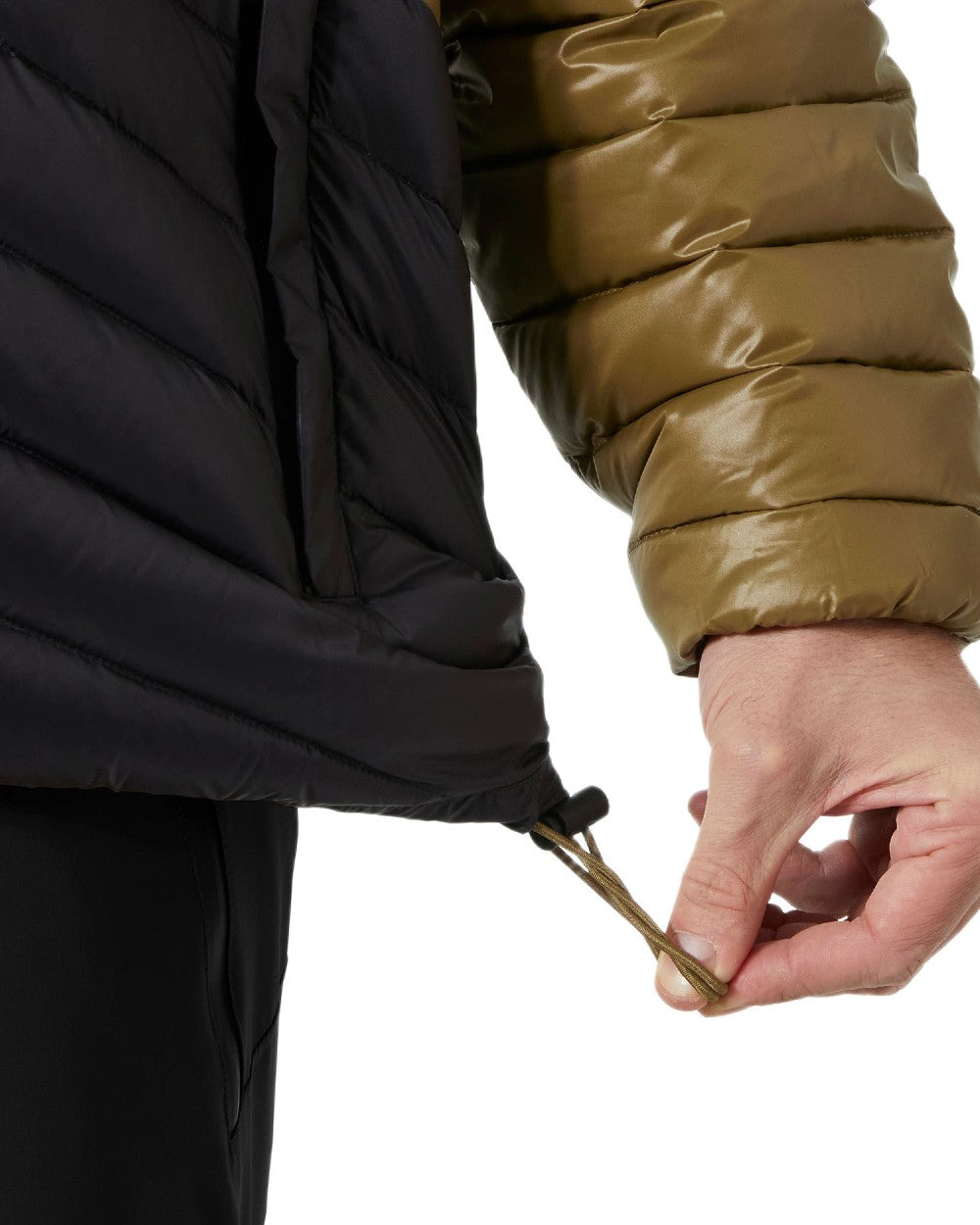 Sepia Coloured Helly Hansen Mens Stowe Down Jacket on white background