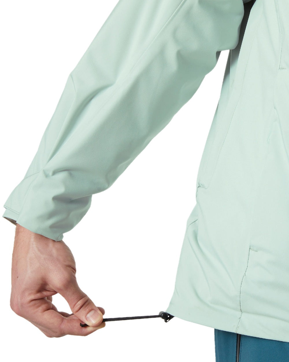 Green Mist Coloured Helly Hansen Mens Swift Team Insulated Ski Jacket on white background