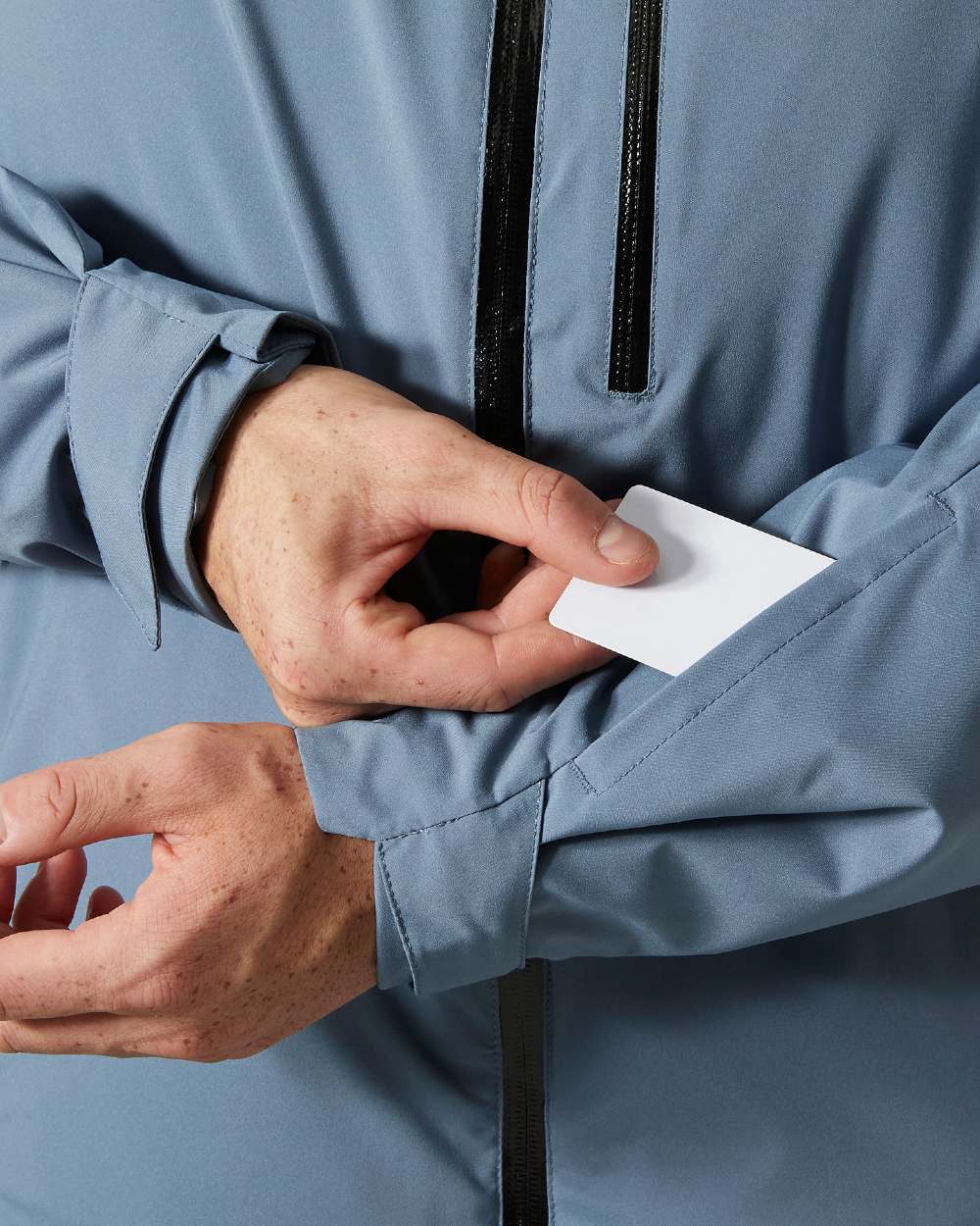 Washed Navy Coloured Helly Hansen Mens Swift Team Insulated Ski Jacket on white background