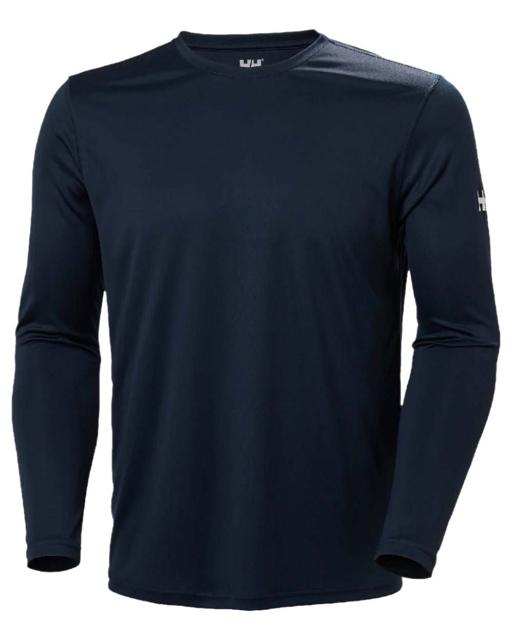 Navy coloured Helly Hansen Mens Tech Crew Long Sleeve T-Shirt 2.0 on white background