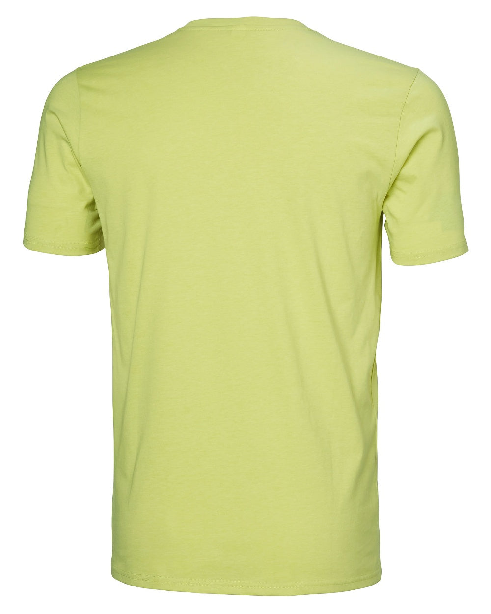 Cyber Lime coloured Helly Hansen Mens Tech Logo T-Shirt on white background