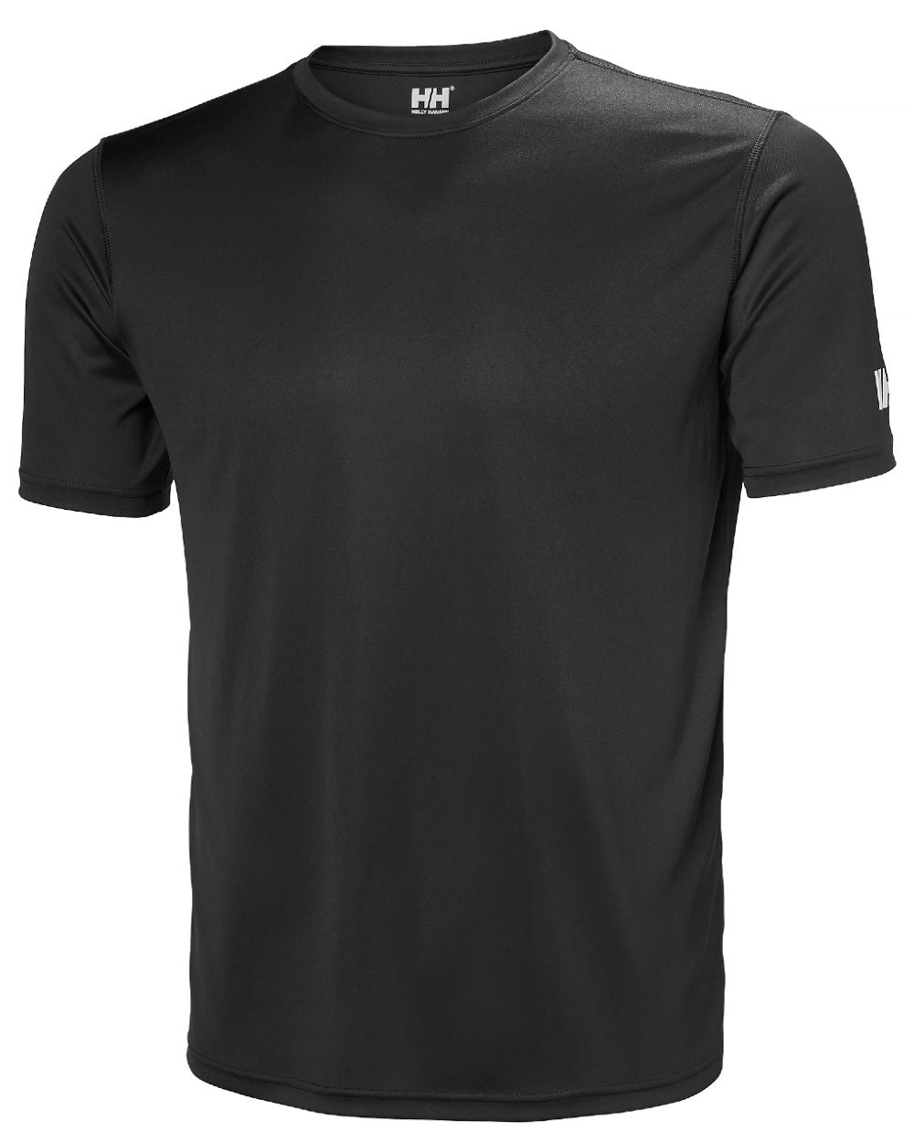 Ebony coloured Helly Hansen Mens Tech T-Shirt 2.0 on white background