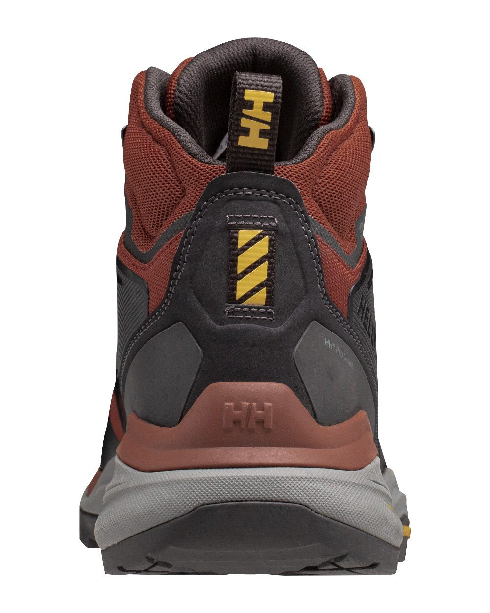 Iron Oxide Charcoal coloured Helly Hansen Mens Traverse Helly Tech Waterproof Hiking Shoes on white background