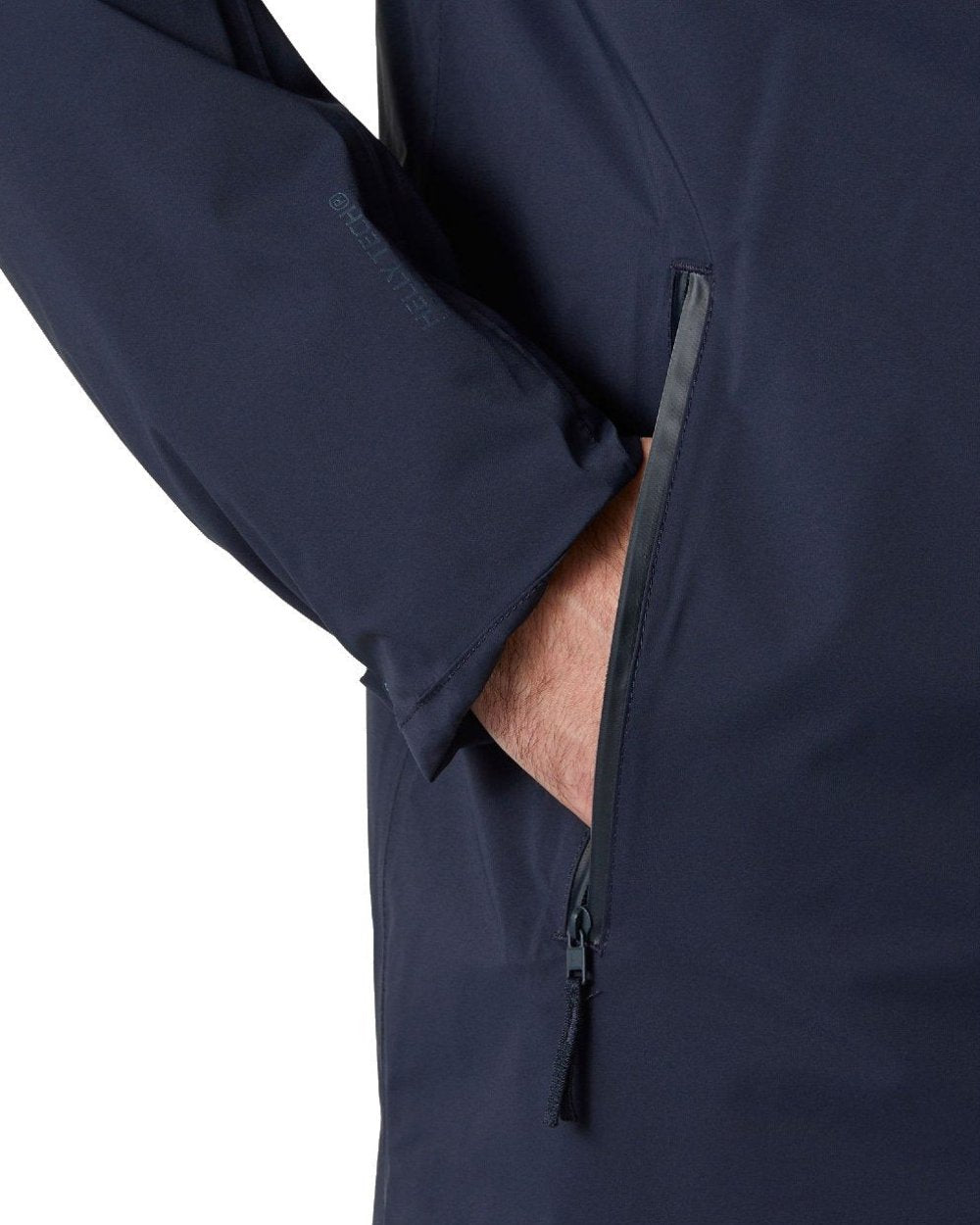 Navy Coloured Helly Hansen Mens Urban Pro Insulated Raincoat on white background