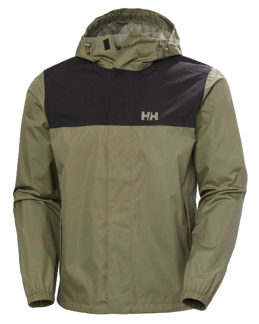 Lav Green coloured Helly Hansen Mens Vancouver Rain Jacket on white background