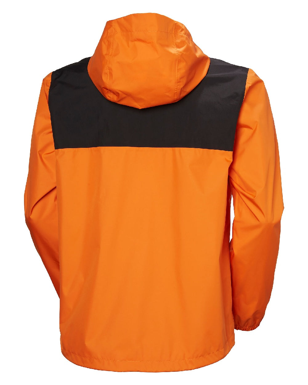Orange Peel coloured Helly Hansen Mens Vancouver Rain Jacket on white background