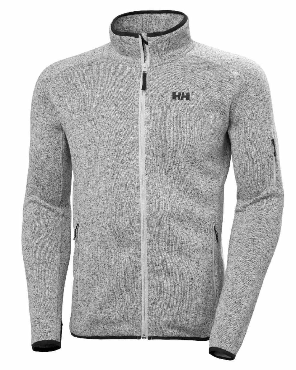 Grey Fog Coloured Helly Hansen Mens Varde Fleece Jacket 2.0 on white background