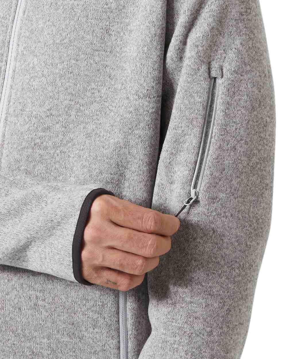 Grey Fog Coloured Helly Hansen Mens Varde Fleece Jacket 2.0 on white background